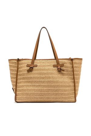 Borsa shopping in rafia effetto paglia beige GIANNI CHIARINI | BS6850COMMRVMRK064